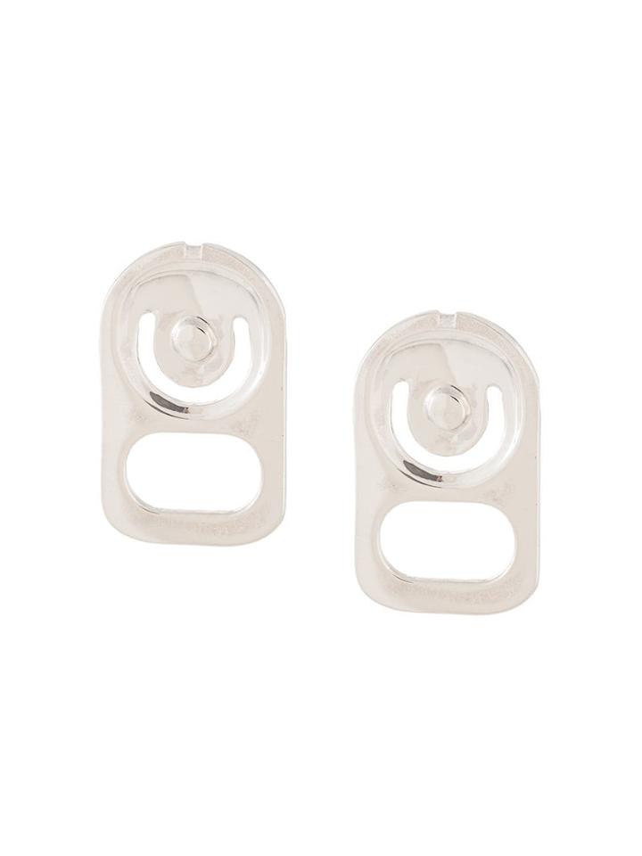 Ambush Can Tab Earrings - Silver