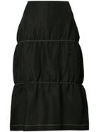 Wales Bonner Flared Style Skirt - Black