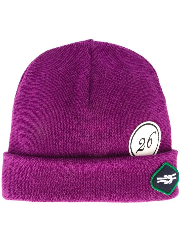Raf Simons Patched Beanie, Men's, Pink/purple, Virgin Wool
