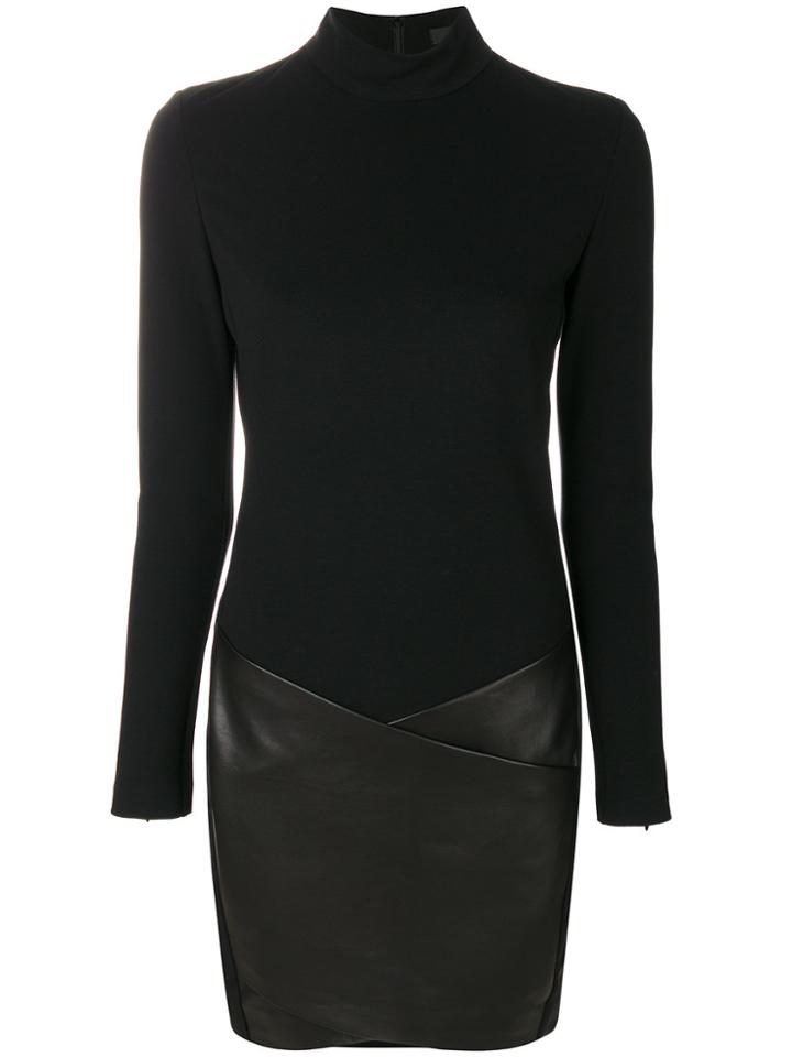 Barbara Bui Contrast Material Dress - Black