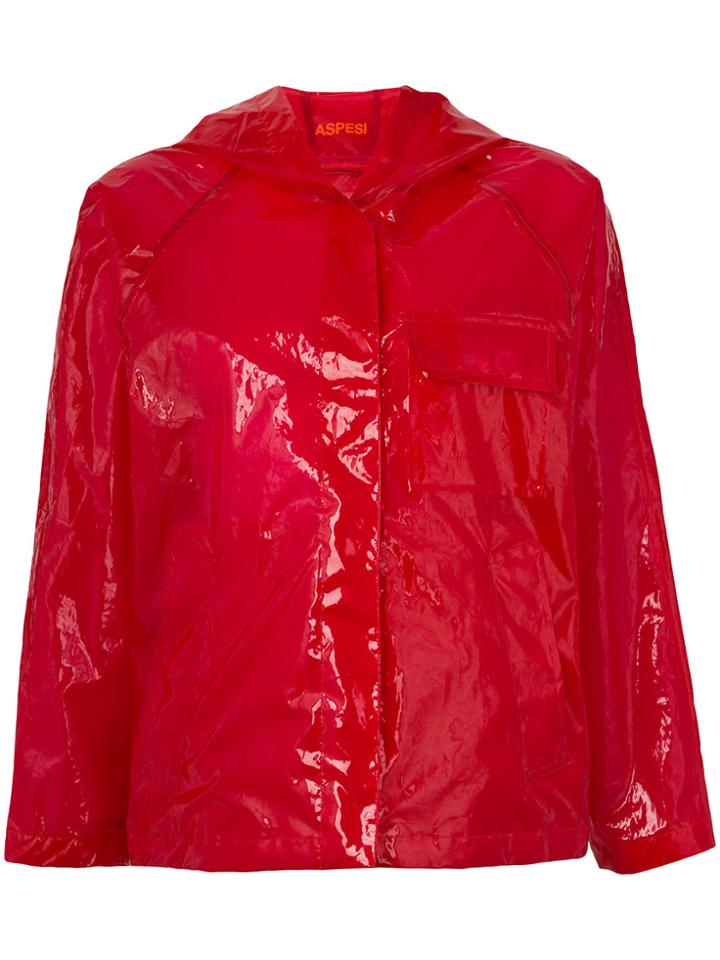 Aspesi Translucent Rain Jacket - Red