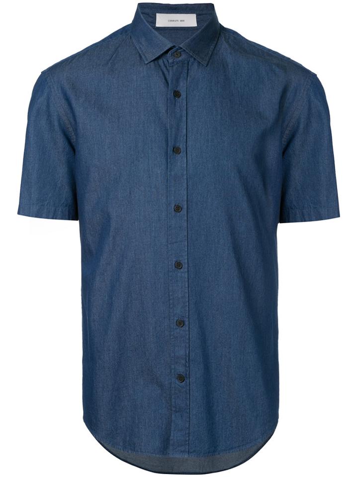 Cerruti 1881 Short-sleeve Denim Shirt - Blue