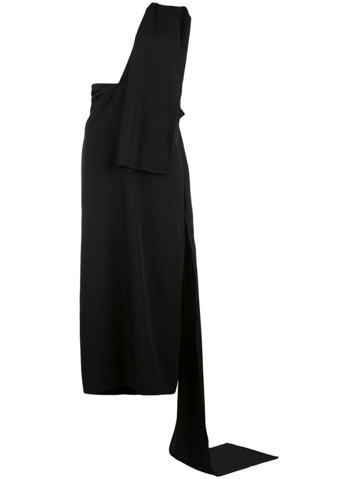 Yohji Yamamoto Tied Asymmetric Dress - Black