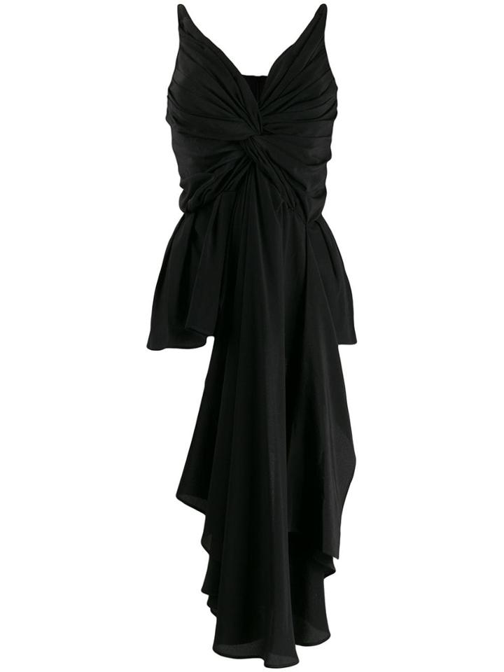 Erika Cavallini Asymmetric Drape Front Cami - Black