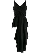 Erika Cavallini Asymmetric Drape Front Cami - Black