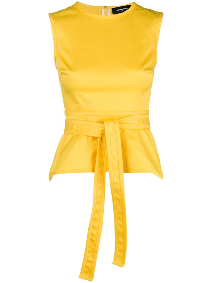 Dsquared2 Belted Blouse - Yellow & Orange