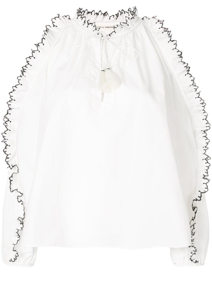 Ulla Johnson Cut-out Detail Ruffle Blouse - White