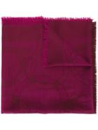 Salvatore Ferragamo Printed Scarf, Women's, Pink/purple, Silk/cashmere