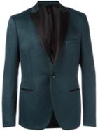 Tonello Peaked Lapel Jacket, Men's, Size: 50, Green, Virgin Wool/silk/acetate/viscose