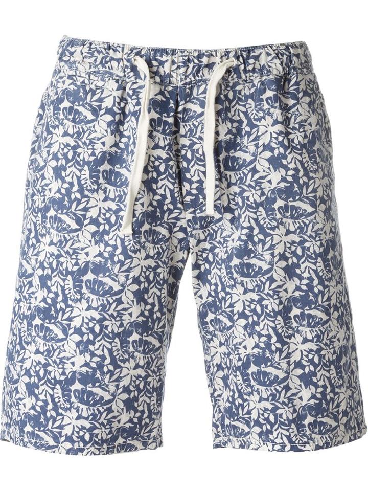 Eleventy Printed Bermuda, Men's, Size: 31, Blue, Cotton/spandex/elastane