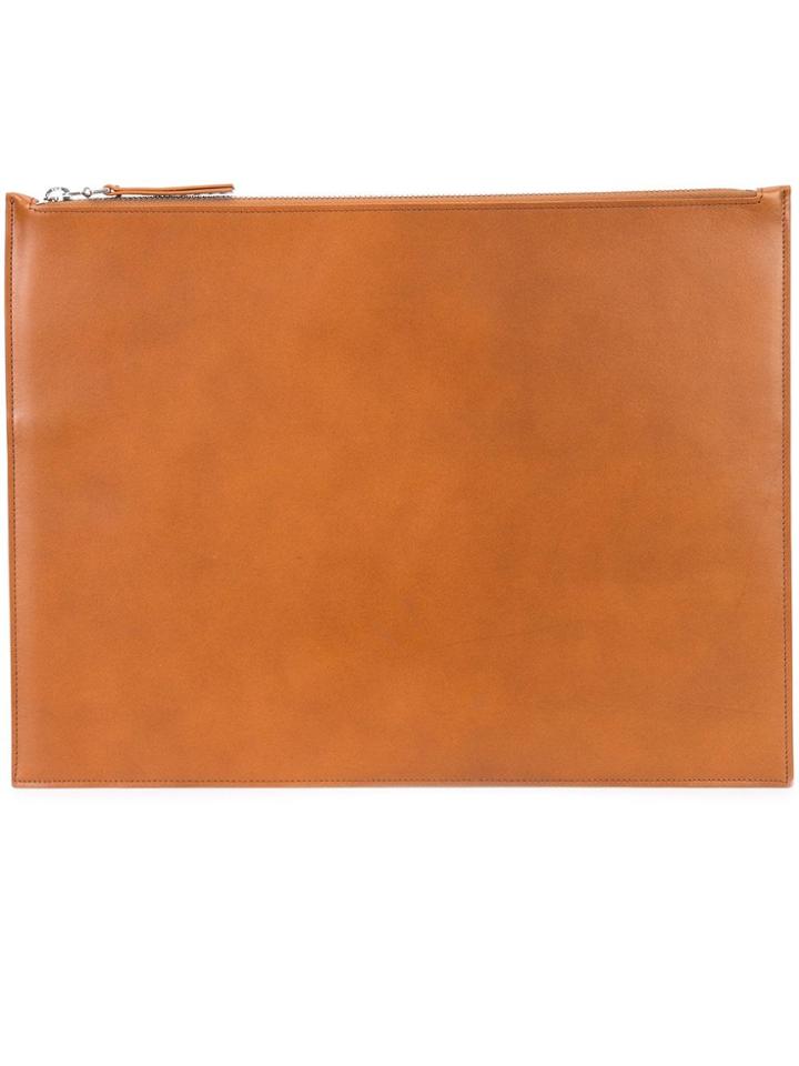 Maison Margiela Large Slimline Zip Pouch - Brown