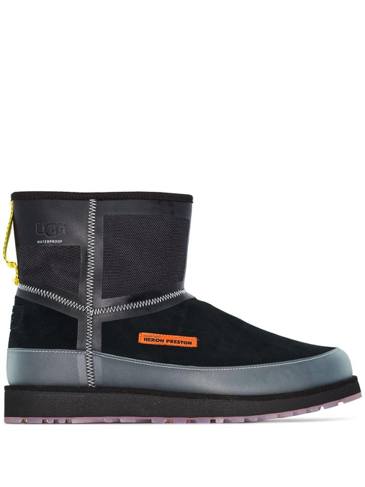 Heron Preston X Ugg Classic Mini Tech Panelled Boots - Black