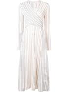 Victoria Beckham Long Sleeve Wrap Dress - White