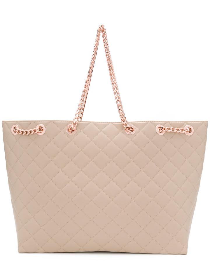Designinverso Rose Gold Quilted Tote - Nude & Neutrals