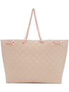 Designinverso Rose Gold Quilted Tote - Nude & Neutrals