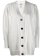 Msgm Button Up Cardigan - White