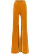 Galvan Wide-leg Velvet Trousers - Yellow