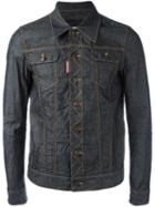 Dsquared2 Creased Denim Jacket, Men's, Size: 50, Cotton