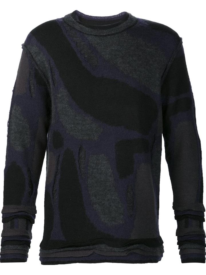 Issey Miyake Men Tucked Jacquard Pullover
