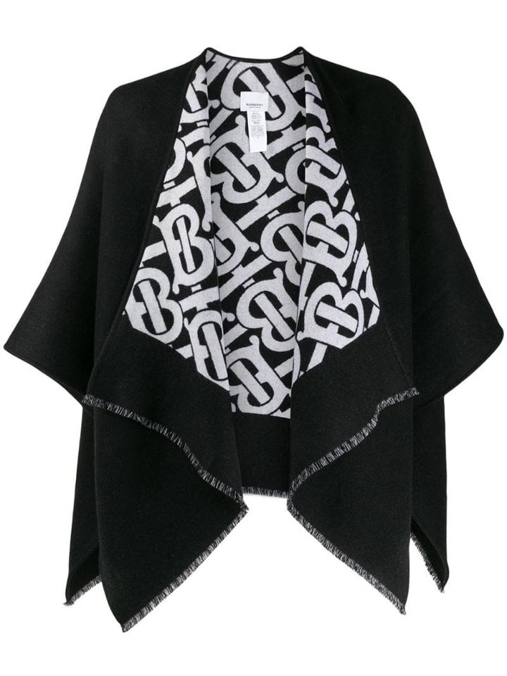 Burberry Blanket Cape Coat - Black