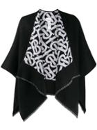 Burberry Blanket Cape Coat - Black