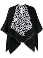 Burberry Blanket Cape Coat - Black