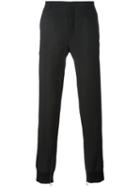 Lanvin Slim-fit Trousers, Men's, Size: 50, Black, Viscose/virgin Wool/polyamide/cotton