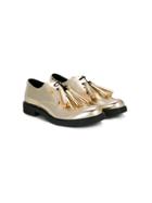 Miss Blumarine Tassel Lace-up Shoes - Metallic