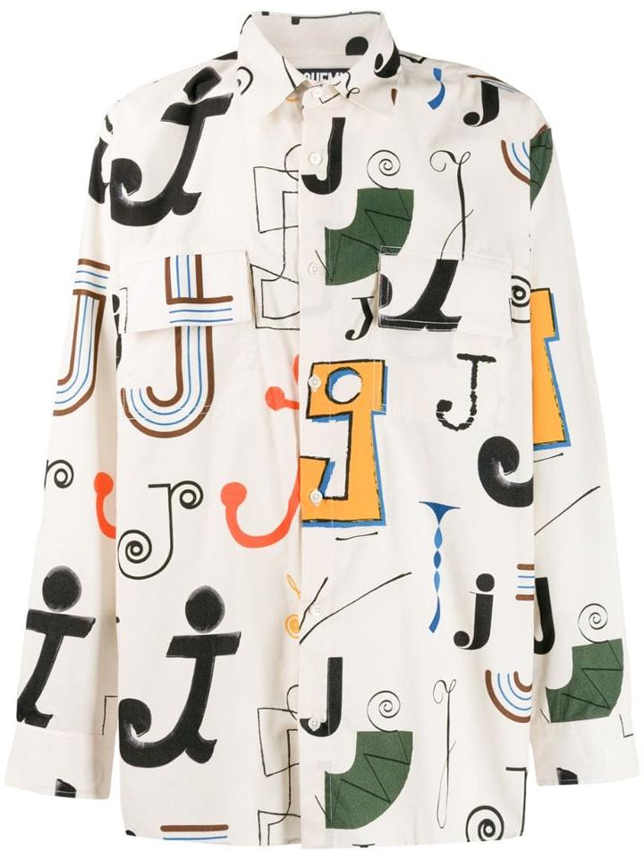 Jacquemus Felix Multi J Print Shirt - White