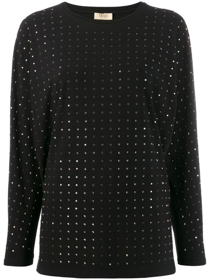 Liu Jo Square Studded Jumper - Black