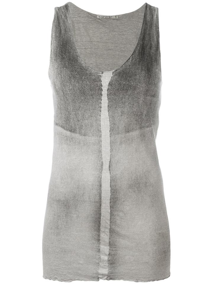 Transit Scoop Neck Vest, Women's, Size: 2, Grey, Linen/flax