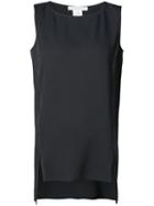 Fabiana Filippi - High-low Hem Tank Top - Women - Silk/acetate - 44, Black, Silk/acetate