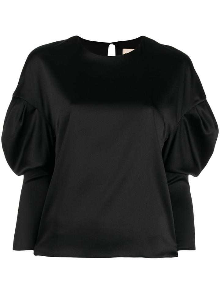 Alexandre Vauthier Puff Sleeve Boxy Blouse - Black