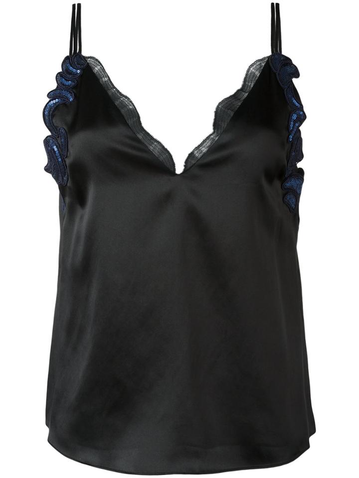 3.1 Phillip Lim Lace Slip Cami Blouse - Black