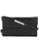 Ermanno Scervino Embossed Crocodile Effect Crossbody Bag, Women's, Black