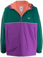 Adidas Colour Block Pullover Jacket - Purple