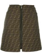 Fendi Vintage Monogram Skirt - Brown