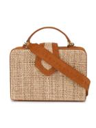 Mehry Mu Brown Suede Fey Rattan Box Bag
