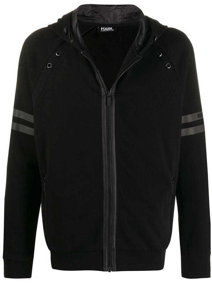 Karl Lagerfeld Zip-front Hoodie - Black