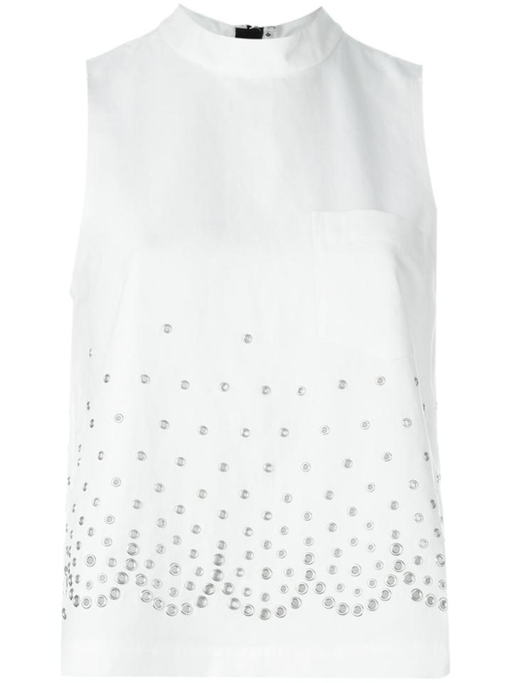 Alexander Wang Eyelet Embellished Top - White