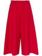 Gucci High-waisted Wide-leg Culottes - Red