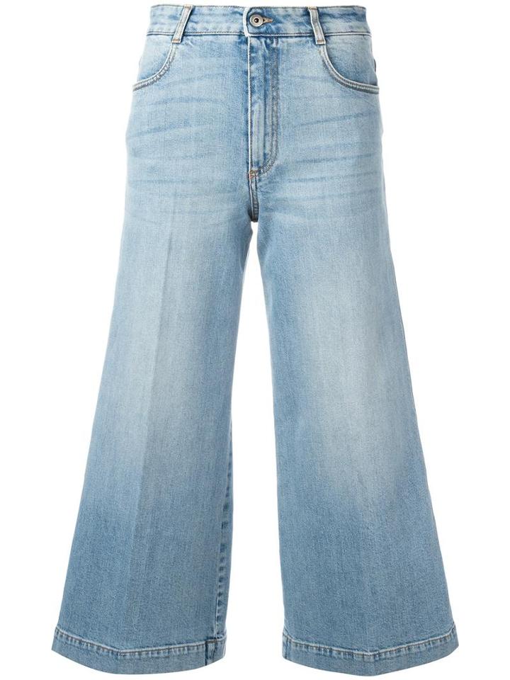 Stella Mccartney - Wide Leg Denim Culottes - Women - Cotton/spandex/elastane - 29, Blue, Cotton/spandex/elastane