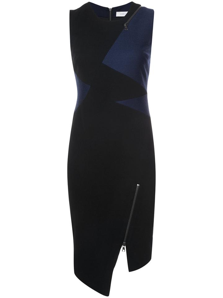 Kimora Lee Simmons Asymmetric Zip Dress - Black