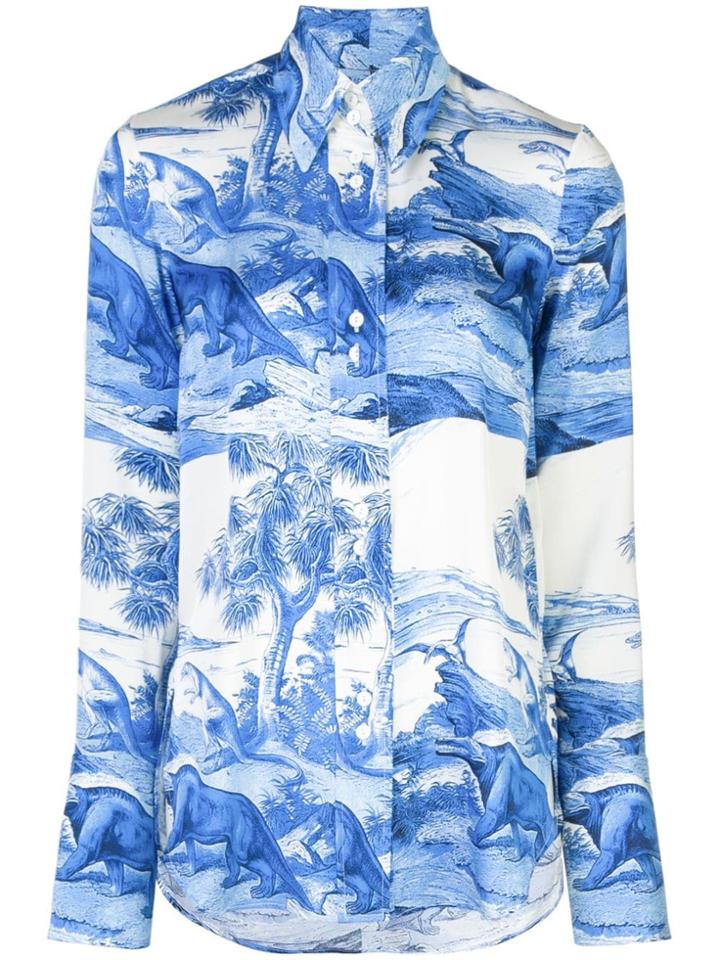 Ellery Dinosaurs Printed Shirt - Blue