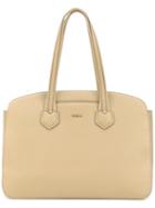 Furla - Double Handles Tote - Women - Leather - One Size, Nude/neutrals, Leather