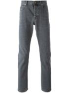 Saint Laurent Straight Leg Jeans, Men's, Size: 33, Grey, Cotton/spandex/elastane