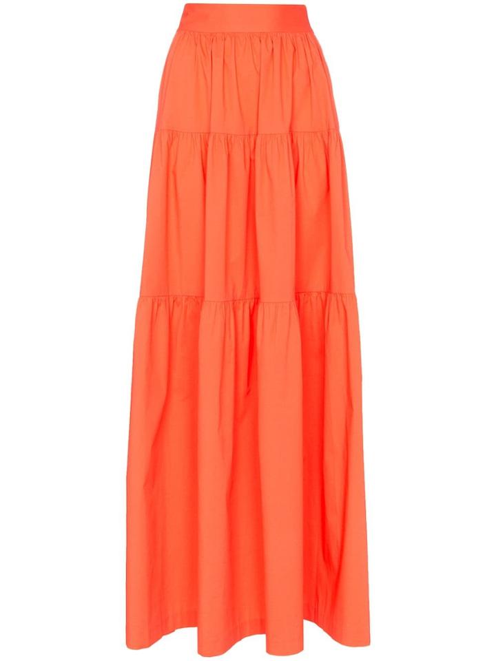 Staud Tiered Maxi-skirt - Orange