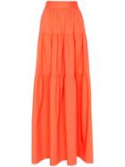 Staud Tiered Maxi-skirt - Orange