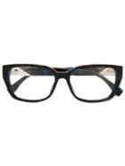 Fendi Rectangular Frame Glasses, Blue, Acetate