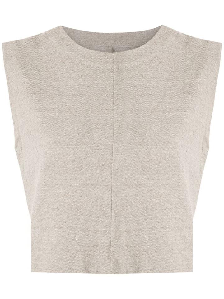 Osklen Blusa Cropped Rustic Eco - Neutrals